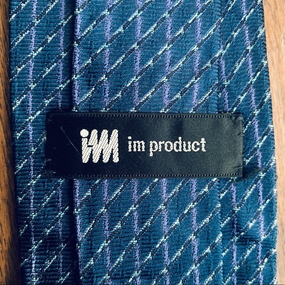 Issey Miyake Blue & Lavender Tie - Picture 1 of 5
